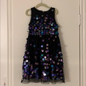 Girls Black Sequin Dress